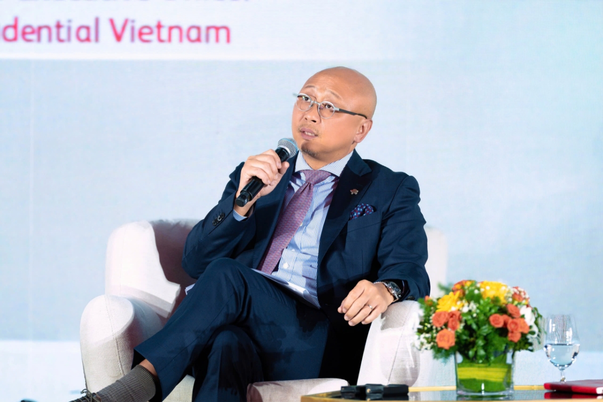 Ông Kevin Kwon - Tổng giám đốc Prudential Việt Nam tại sự kiện ra mắt sản phẩm bảo hiểm liên kết đơn vị PRU-Đầu Tư Vững Tiến. Ảnh: Prudential Việt Nam.