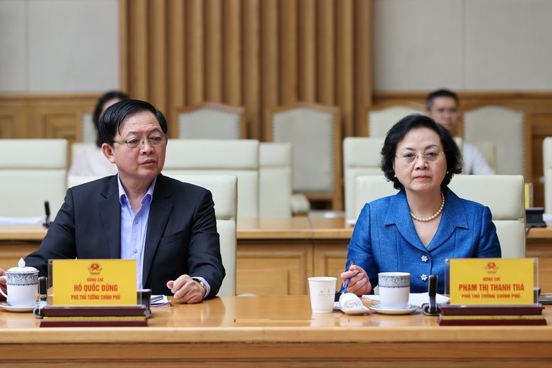 Phó Thủ tướng Phạm Thị Thanh Trà, Phó Thủ tướng Hồ Quốc Dũng dự hội nghị - Ảnh: VGP