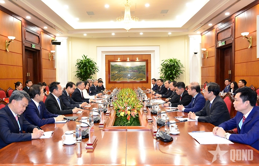 Quang cảnh hội đàm. Ảnh: QĐND