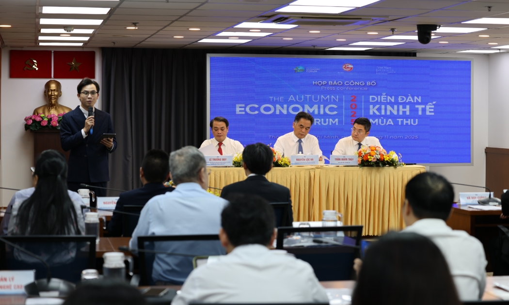 UBND TP. Hồ Chí Minh họp báo công bố thông tin Diễn đàn Kinh tế mùa Thu năm 2025 vào sáng 14/11.
