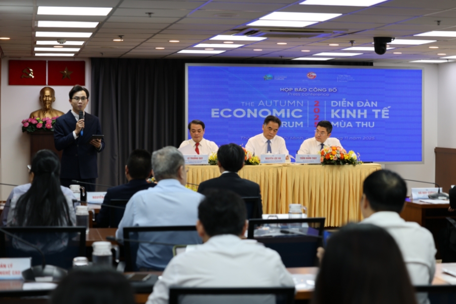 UBND TP. Hồ Chí Minh họp báo công bố thông tin Diễn đàn Kinh tế mùa Thu năm 2025 vào sáng 14/11.