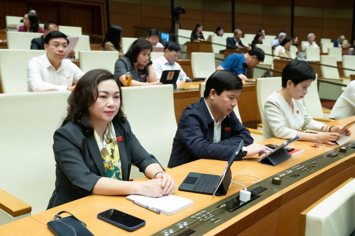 Các đại biểu tham dự tại Hội trường. Ảnh: Quốc hội.