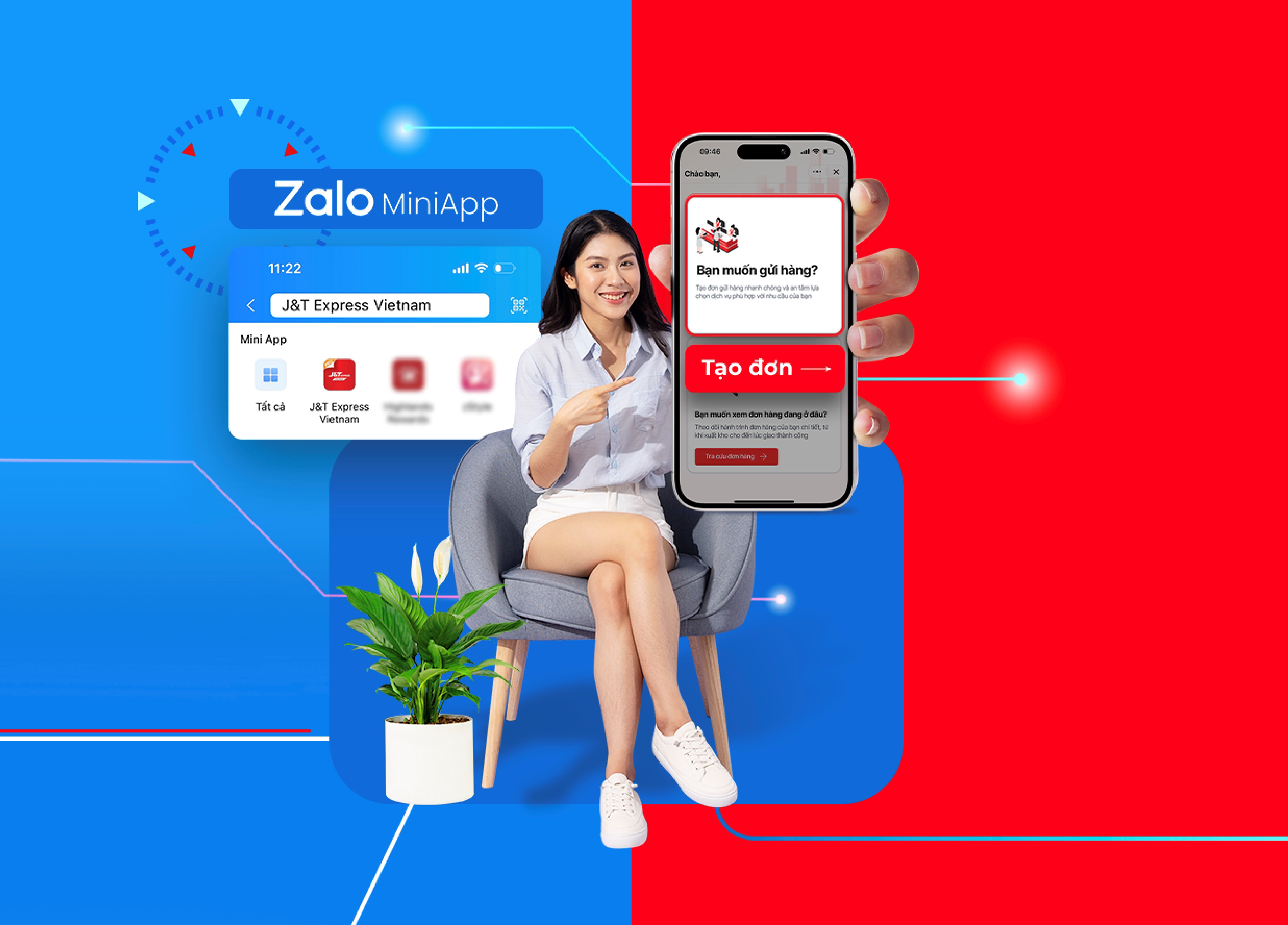 Giải pháp Mini App trên Zalo được JT Express phát triển phù hợp cho khách hàng cá nhân, không thường xuyên gửi hàng.
