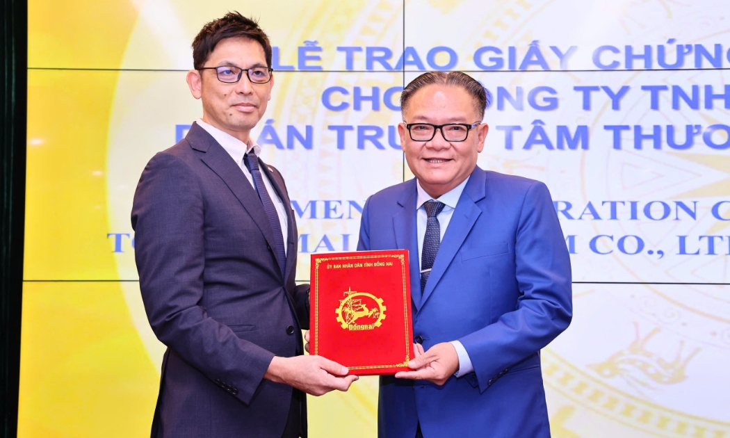 Đồng Nai trao giấy chứng nhận đầu tư cho dự án Aeon Mall Biên Hòa hơn 6.000 tỷ