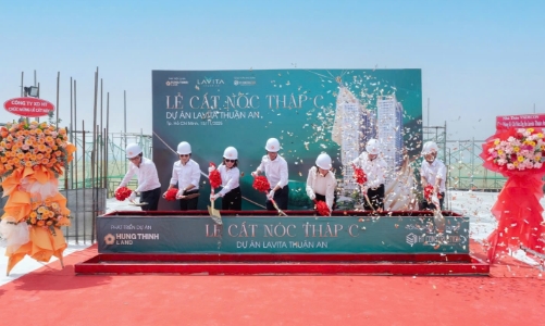 Lavita Thuan An cất nóc Block C, bước tiến mới của dự án trọng điểm khu Đông Bắc TP.HCM