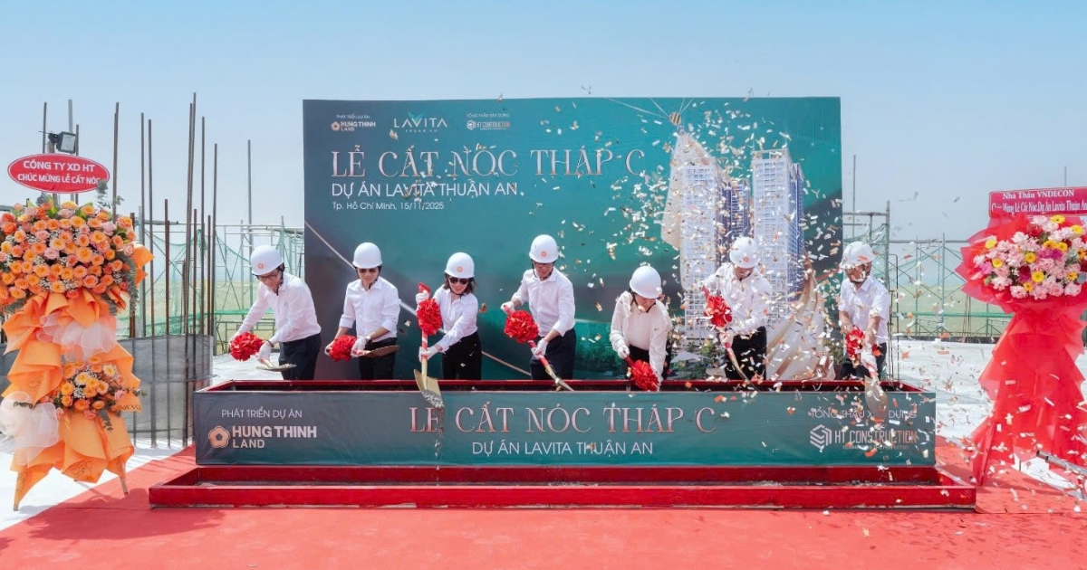 Lavita Thuan An cất nóc Block C, bước tiến mới của dự án trọng điểm khu Đông Bắc TP.HCM