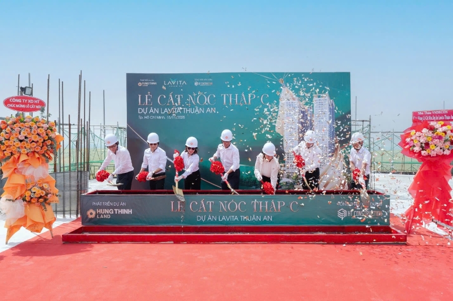 Lễ cất nóc dự án Block C dự án Lavita Thuan An đánh dấu cột mốc mới trong hành trình tăng tốc xây dựng và hoàn thiện.