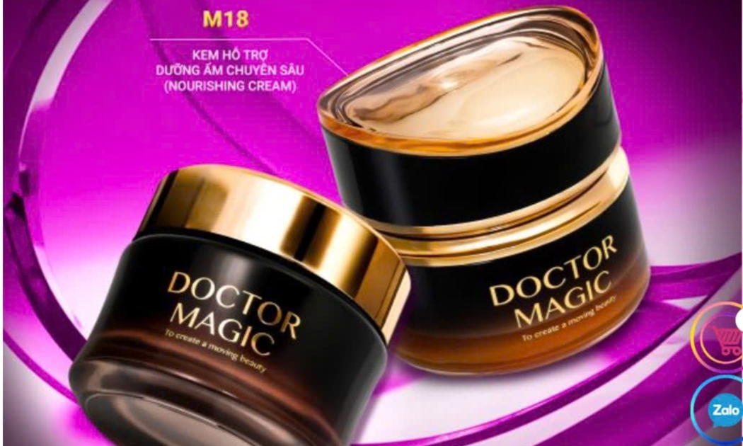 Mỹ phẩm Doctor Magic được quảng cáo trên website của Mailisa. Ảnh chụp màn hình.