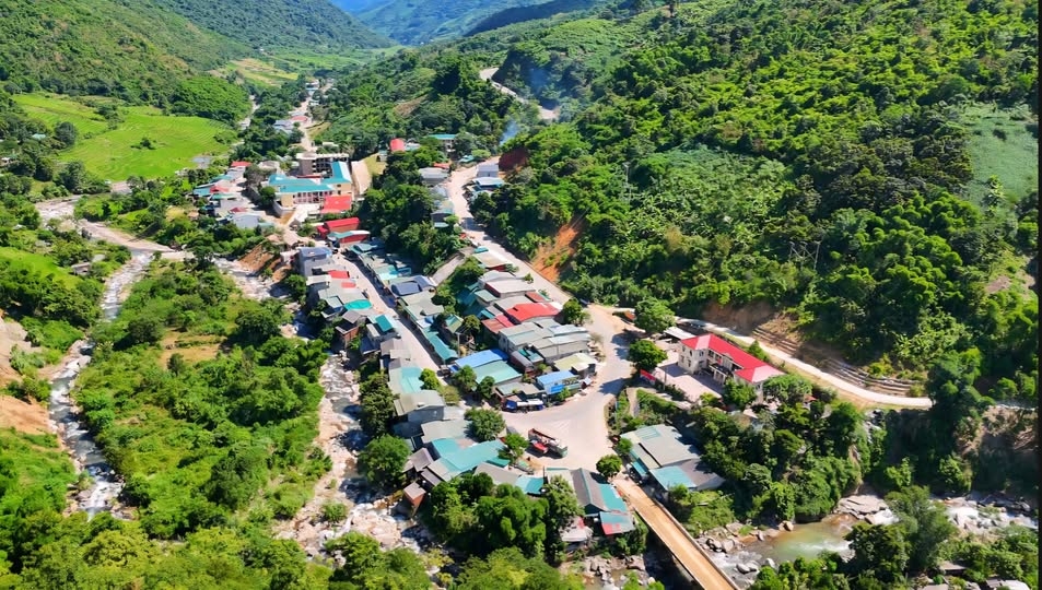 Một góc xã biên giới Pù Nhi, tỉnh Thanh Hoá. Ảnh: Pó Ly.