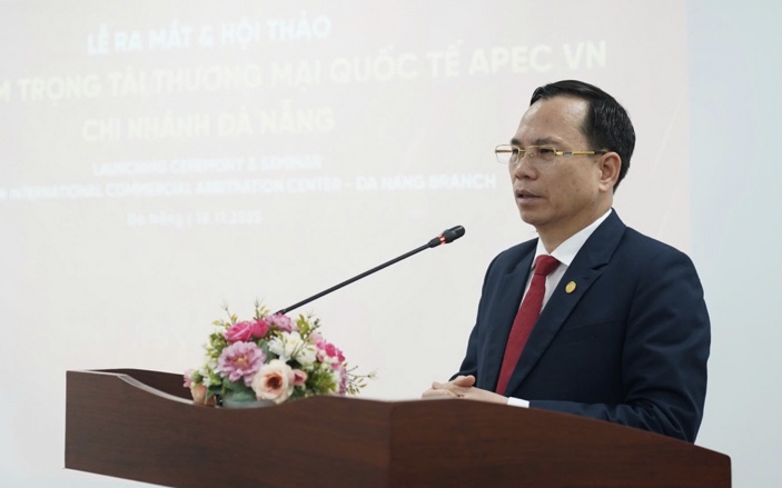 Ông Nguyễn Thanh Hồng, Giám đốc Sở Khoa học và Công nghệ TP. Đà Nẵng phát biểu tại buổi lễ.
