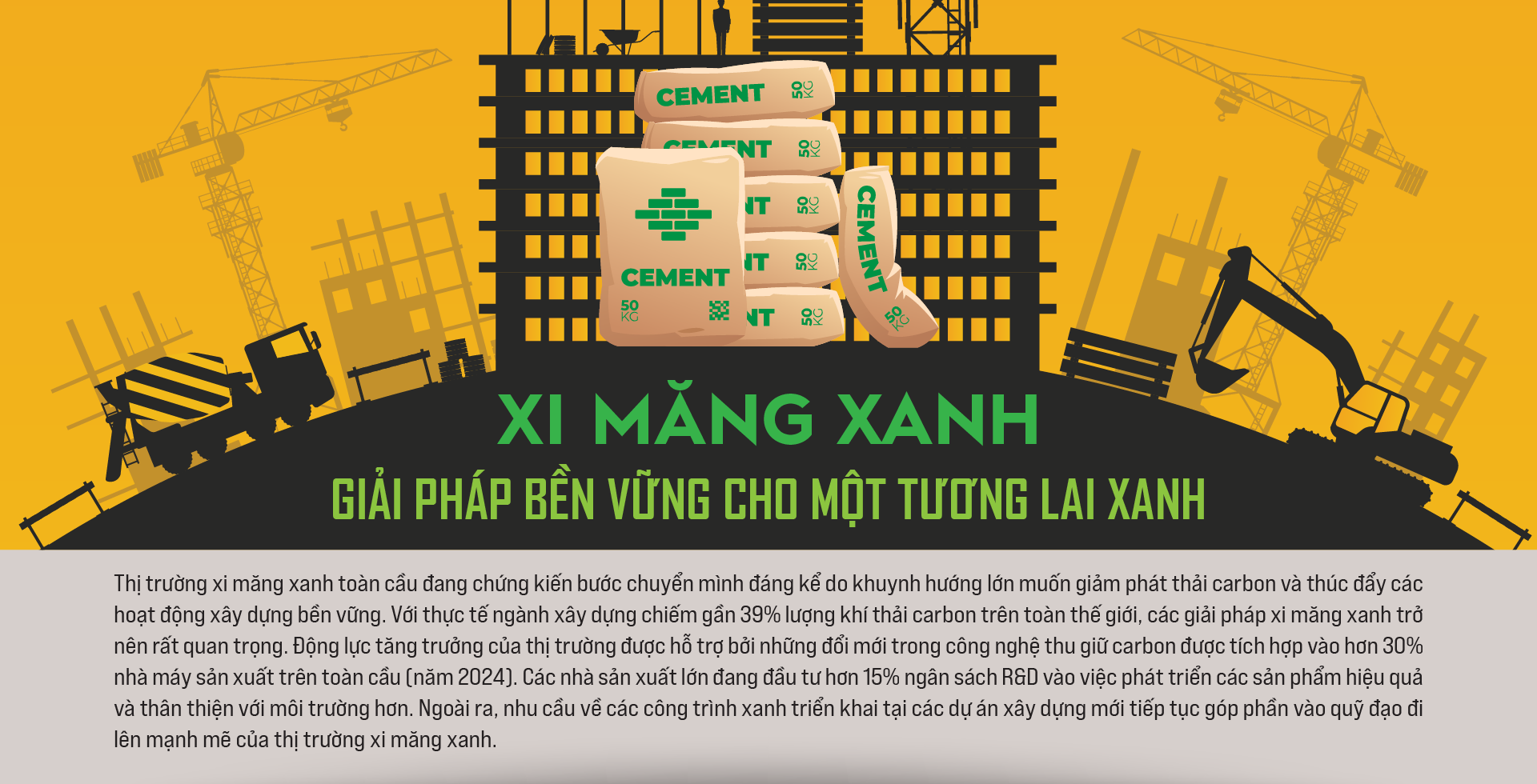 Xi măng xanh: Giải pháp bền vững cho một tương lai xanh - Ảnh 1