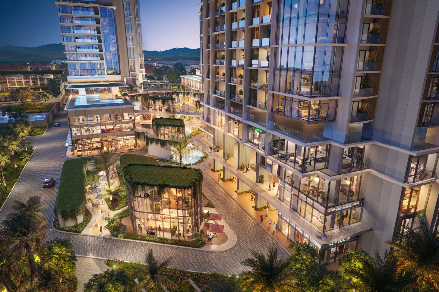 Xung quanh dòng chảy thương mại tại tầng 1, BIM Land phát triển một lõi cảnh quan xanh - đa tầng - sống động với tâm điểm là quảng trường nước trung tâm và chuỗi retail pods.