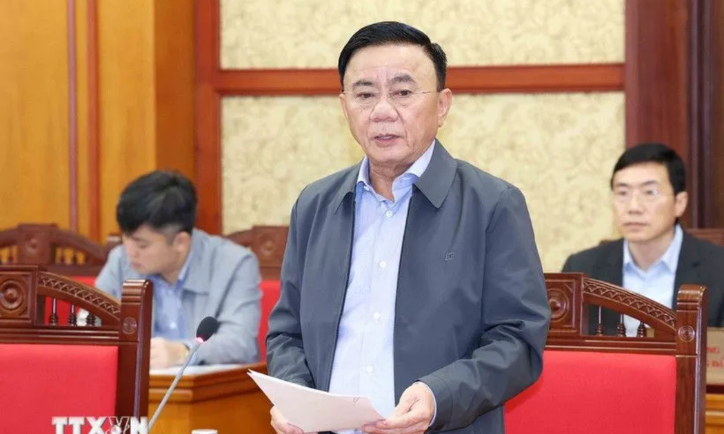 Thường trực Ban Bí thư Trần Cẩm Tú chủ trì họp Thường trực Tiểu ban Tổ chức phục vụ Đại hội XIV. Ảnh: TTXVN