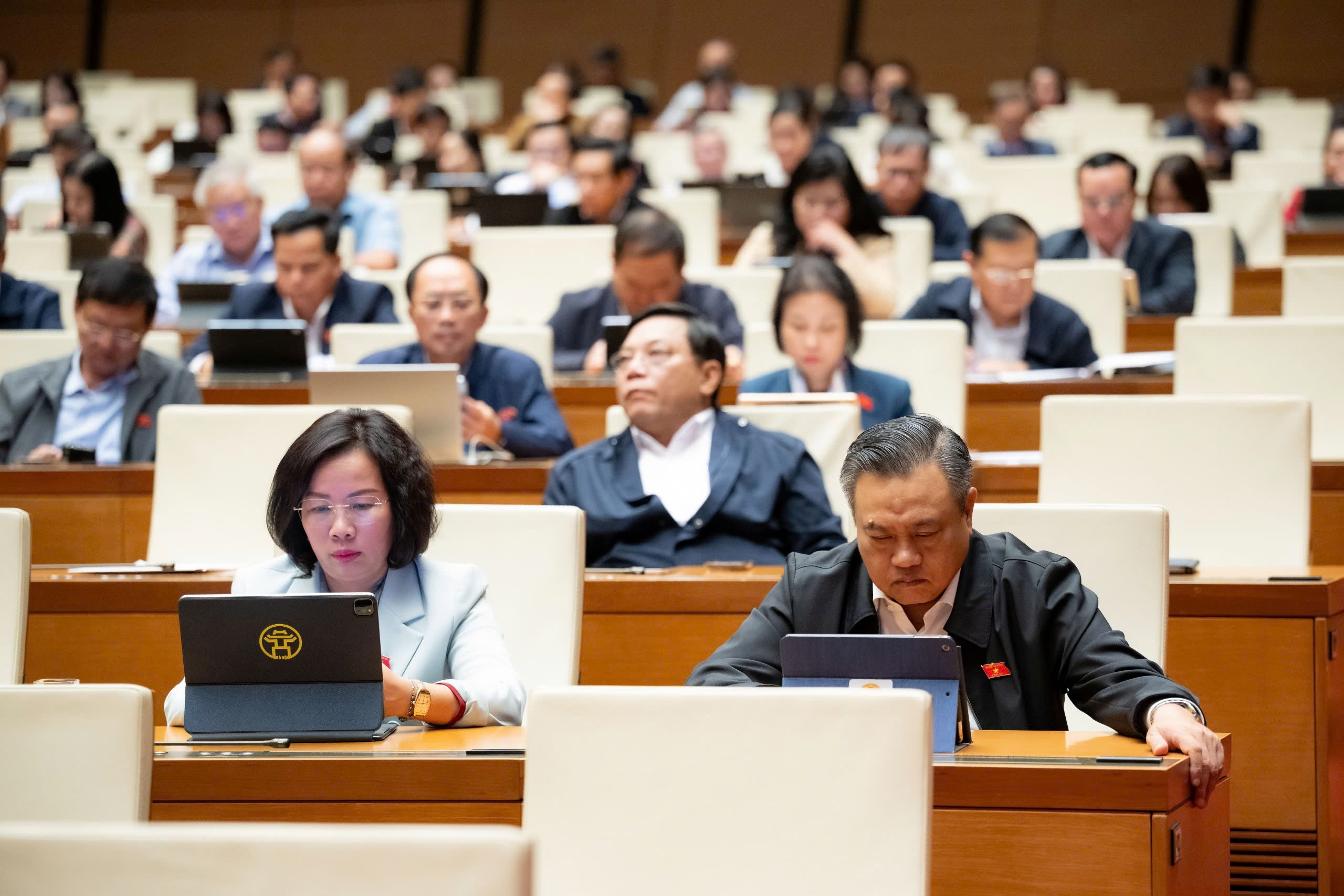 Các đại biểu tham gia phiên họp. Ảnh: Quốc hội.