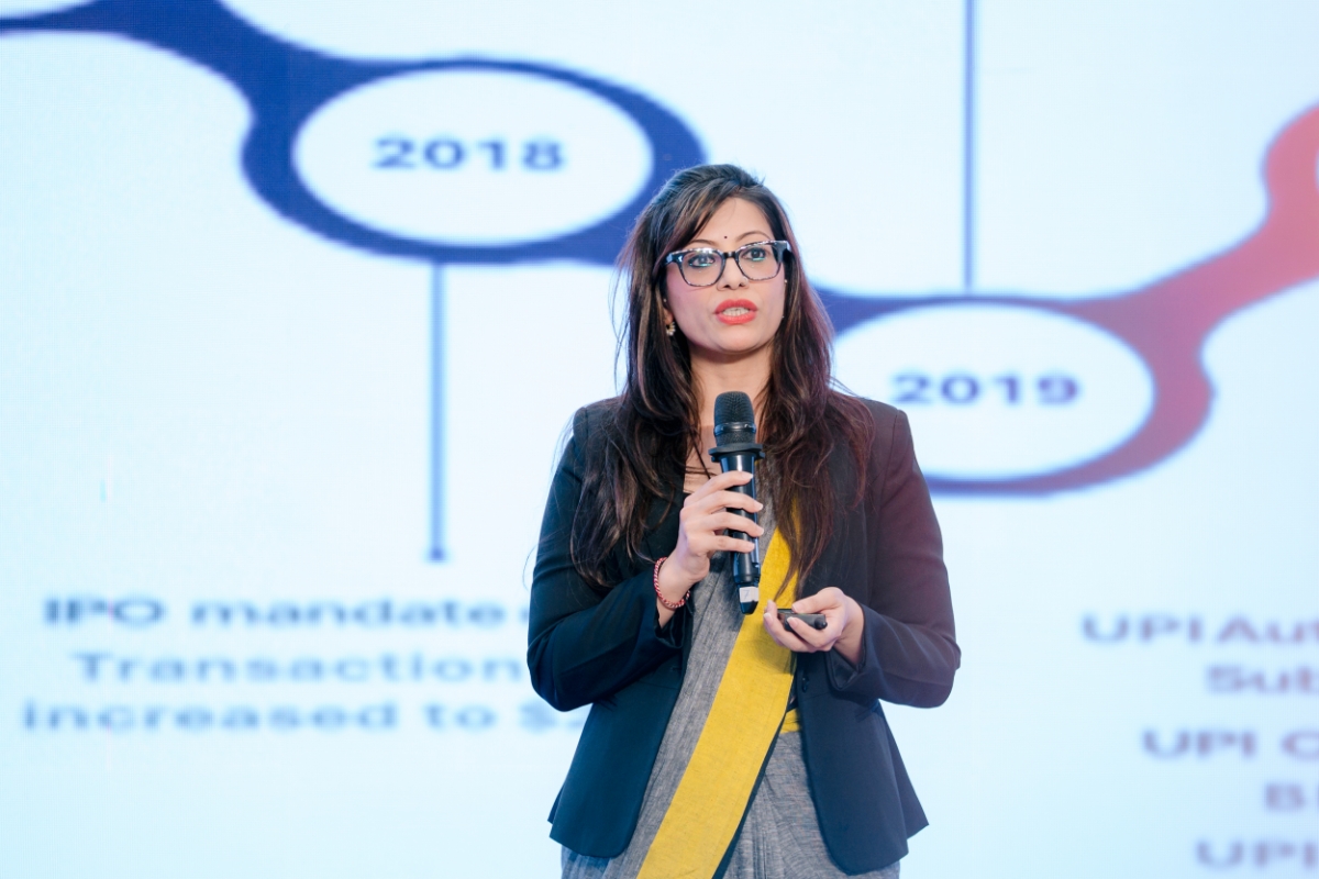 Bà Sonal Asnani - Giám đốc thị trường khu vực Châu Á - Thái Bình Dương, Công ty NPCI International (Ấn Độ)&nbsp;chia sẻ “Kinh nghiệm triển khai hình thức thanh toán QR Code tại Ấn Độ”.