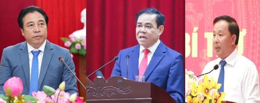 Ông Nguyễn Khắc tân Chủ tịch UBND thành phố Huế; ông Võ Trọng Hải, tân Chủ tịch UBND tỉnh Nghệ An và ông Nguyễn Văn Út, tân Chủ tịch UBND tỉnh Đồng Nai