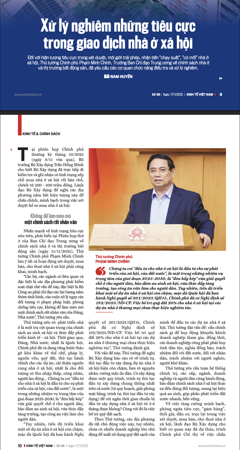 Xử lý nghiêm những tiêu cực trong giao dịch nhà ở xã hội - Ảnh 1