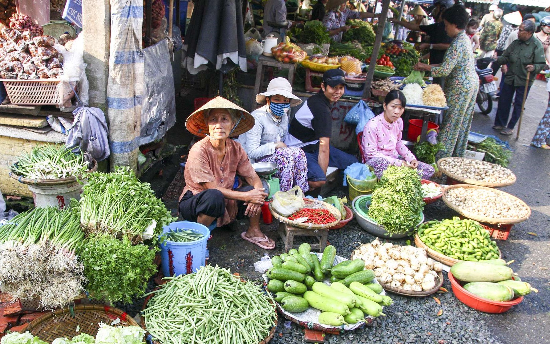 Theo các tiểu thương, rau xanh khan hiếm khiến việc nhập hàng trở nên khó khăn.