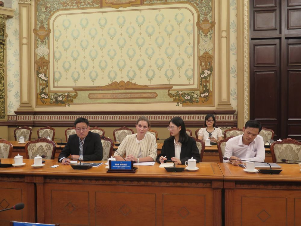 Lãnh đạo Công ty HDF Energy (Pháp) chia sẻ về các kế hoạch đầu tư  các dự án tại TP. Hồ Chí Minh trong thời gian tới.