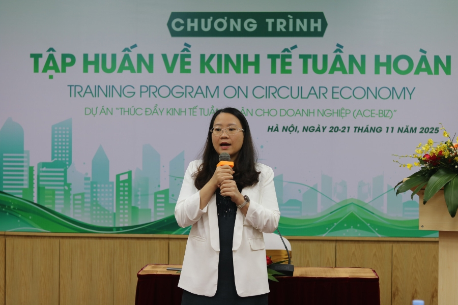 Bà Hoàng Thị Diệu Linh, đại diện Chương trình Phát triển Liên Hợp quốc tại Việt Nam: Đối với doanh nghiệp, kinh tế tuần hoàn không chỉ là trách nhiệm môi trường, mà còn là lợi thế cạnh tranh và nâng cao khả năng chống chịu.