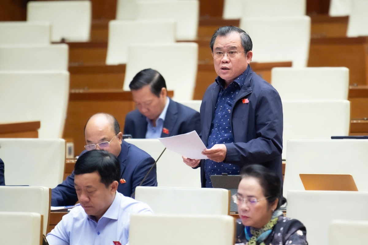 Đại biểu Nguyễn Tâm Hùng, Đoàn Đại biểu Quốc hội Thành phố Hồ Chí Minh, phát biểu.&nbsp;