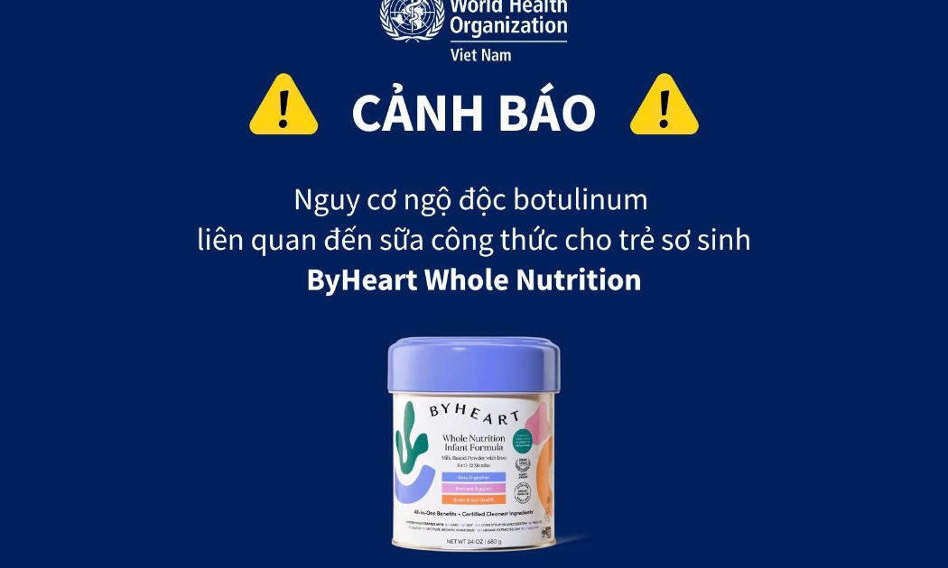Cảnh báo của WHO liên quan đến sữa công thức cho trẻ sơ sinh.