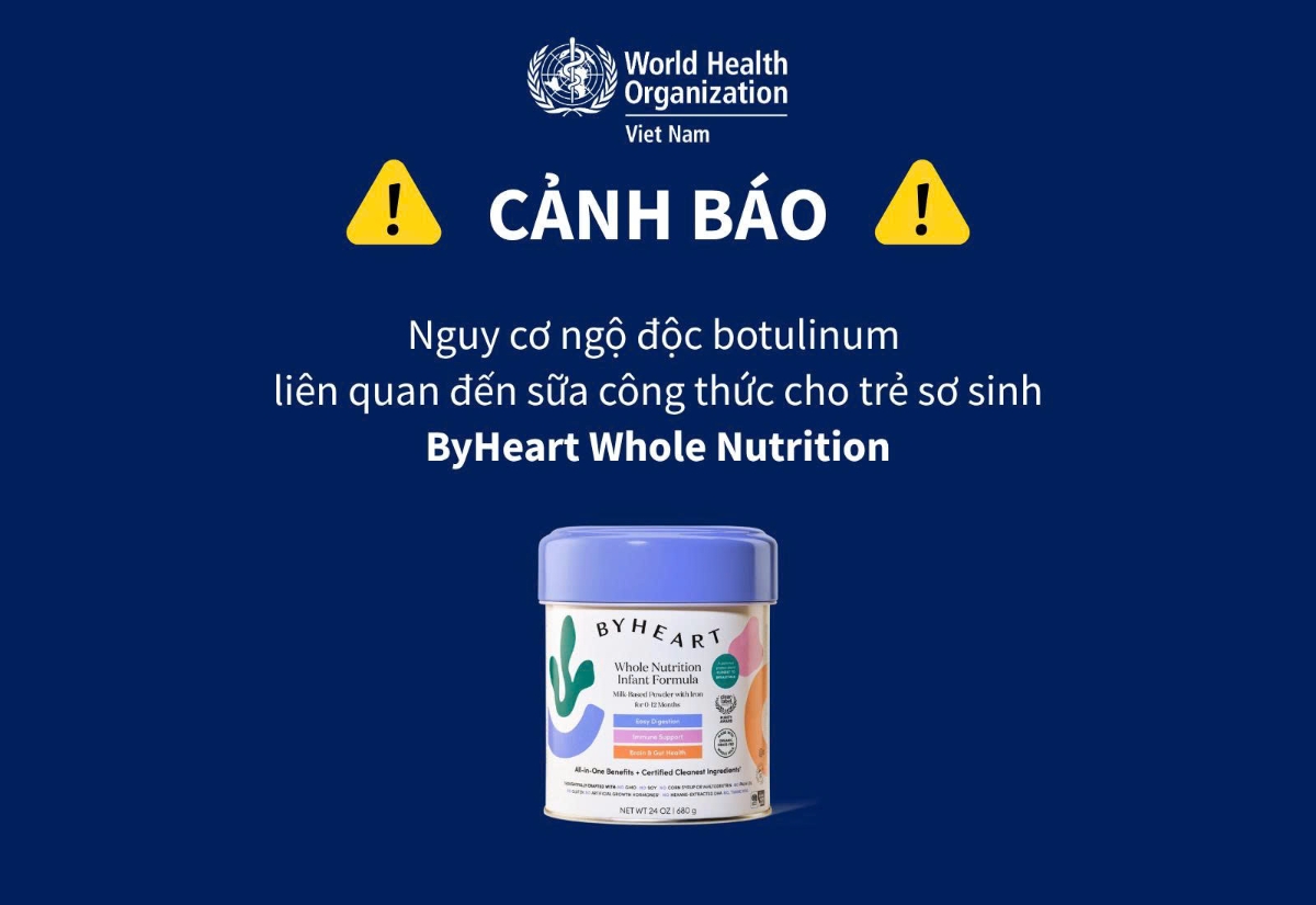 Cảnh báo của WHO liên quan đến sữa công thức cho trẻ sơ sinh.