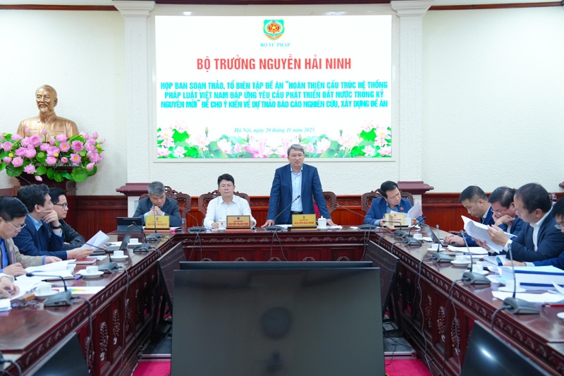 Quang cảnh phiên họp. Ảnh: MOJ.