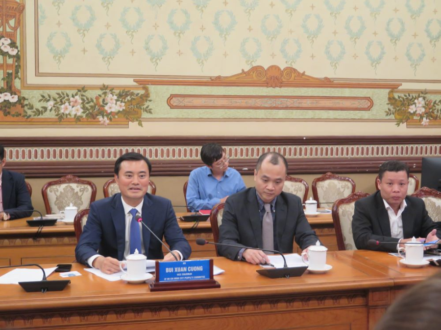 Phó Chủ tịch UBND Thành phố Bùi Xuân Cường đánh giá cao kế hoạch đầu tư  HDF Energy và khẳng định sẽ tạo điều kiện cho các dự án của công ty trên địa bàn thành phố trong thời gian tới.