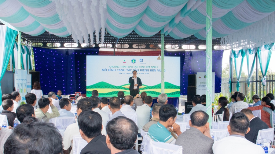 Ông Lê Duy Thiện - Giám đốc Thương mai Yara Việt Nam phát biểu tại buổi lễ. (Ảnh: Yara Việt Nam).