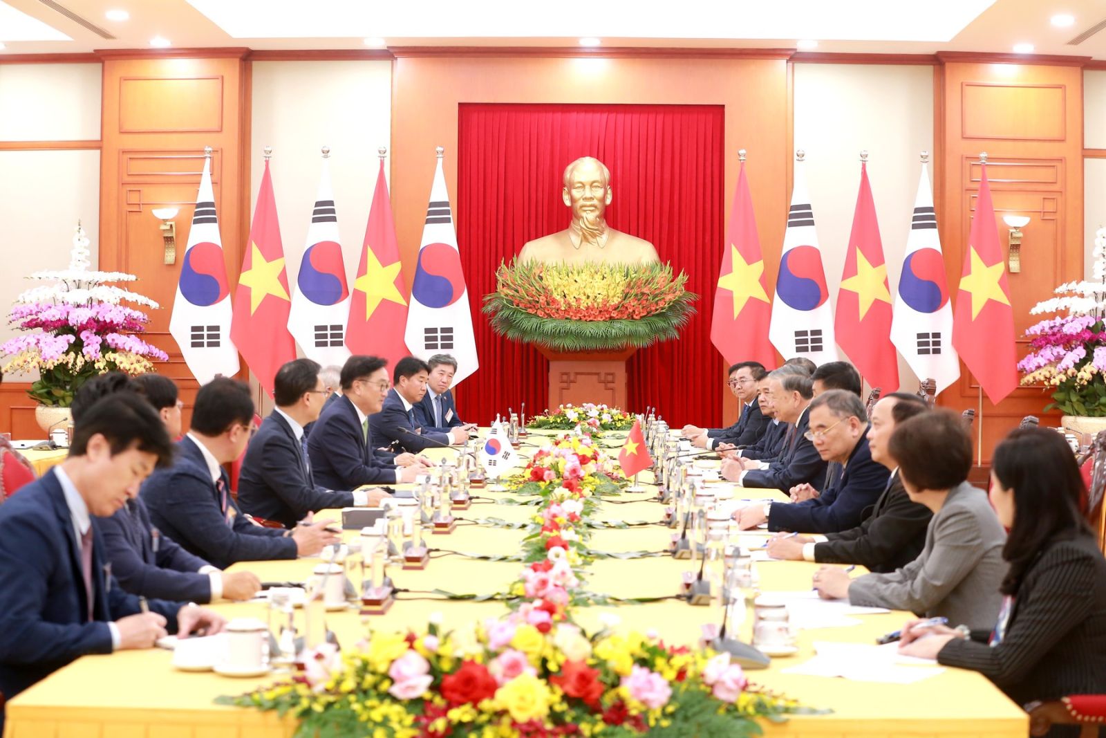 Tổng Bí thư Tô Lâm đã hội kiến Chủ tịch Quốc hội Hàn Quốc Woo Won Shik.