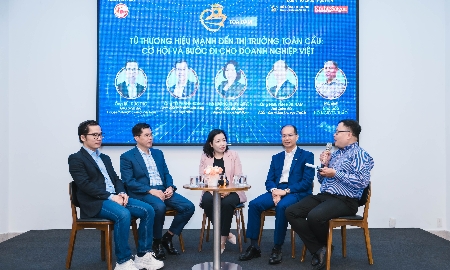 Hội thảo “Xây dựng thương hiệu và tiếp cận thị trường quốc tế: Từ chiến lược đến thực hành”. Ảnh: SGT