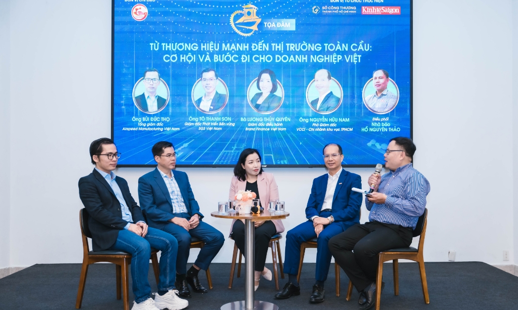 Hội thảo “Xây dựng thương hiệu và tiếp cận thị trường quốc tế: Từ chiến lược đến thực hành”. Ảnh: SGT