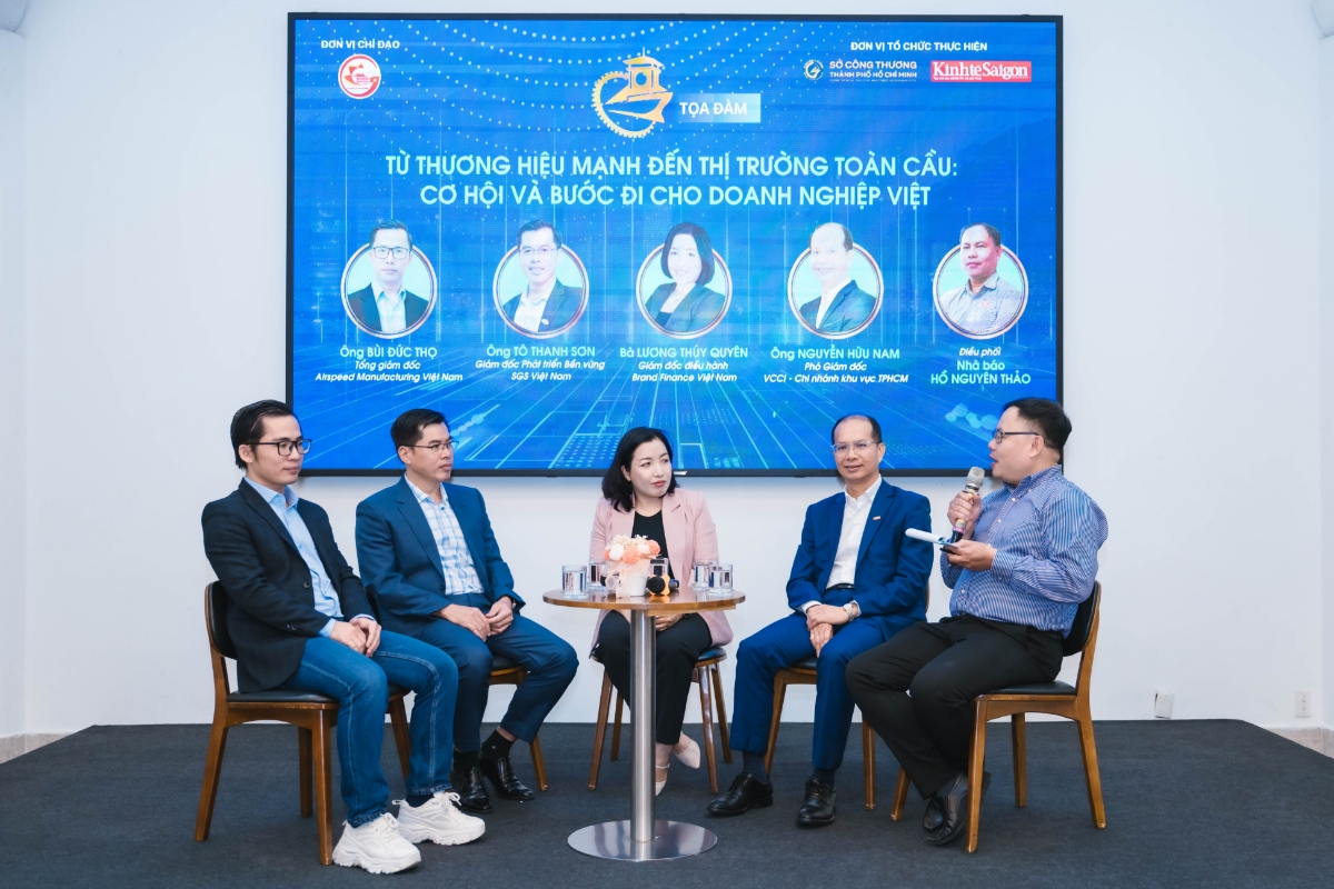 Hội thảo “Xây dựng thương hiệu và tiếp cận thị trường quốc tế: Từ chiến lược đến thực hành”. Ảnh: SGT