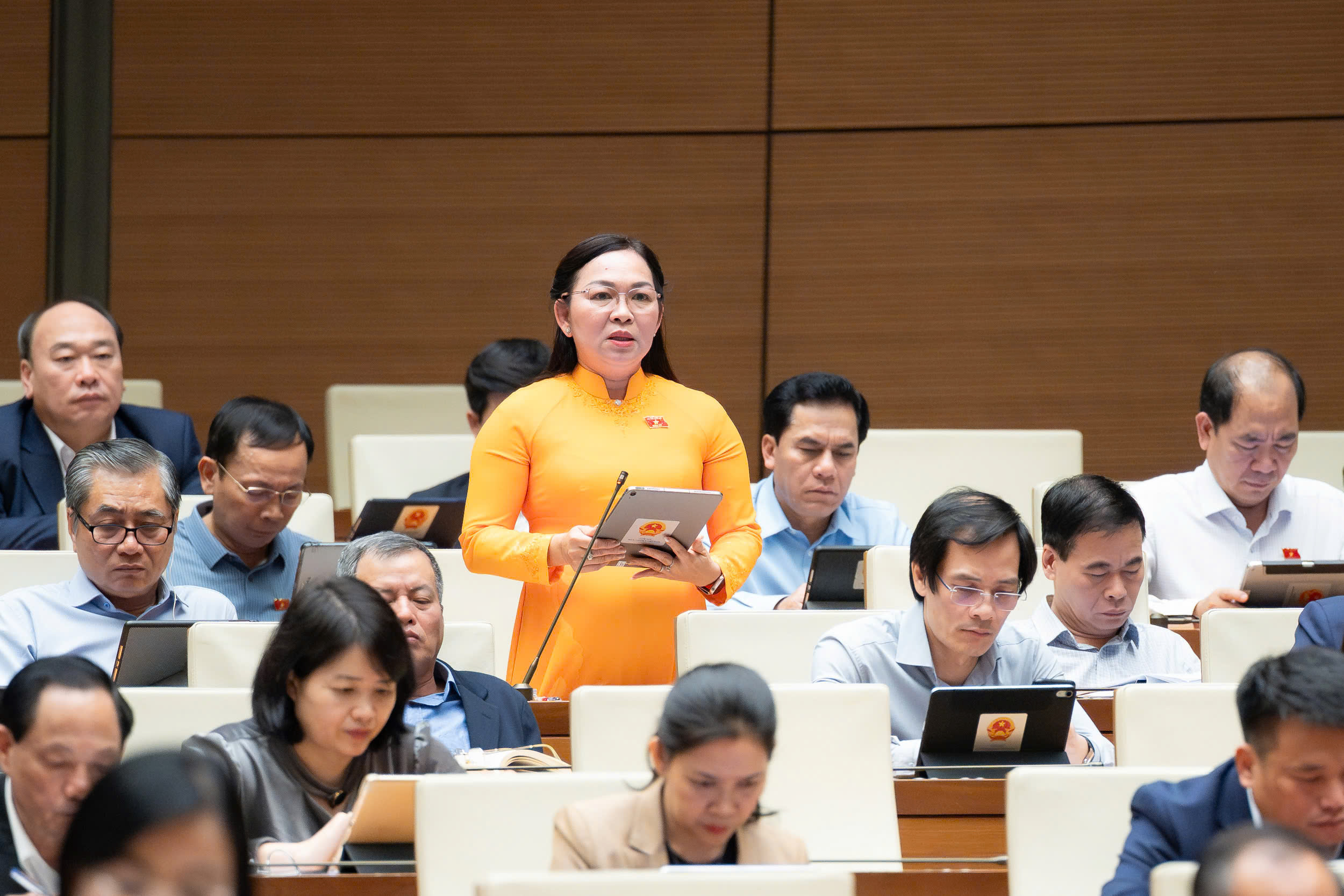 Đại biểu Lý Anh Thư (Đoàn đại biểu Quốc hội tỉnh An Giang).  Ảnh: Quốc hội.