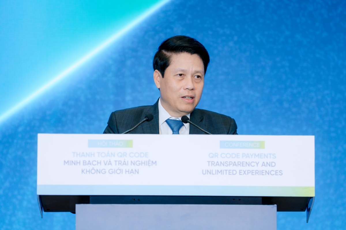 Phó Thống đốc Phạm Tiến Dũng phát biểu tại hội thảo.