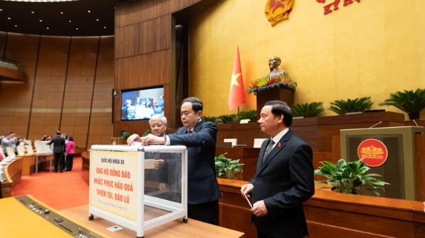 Quốc hội phát động ủng hộ đồng bào khắc phục hậu quả do thiên tai, bão lũ