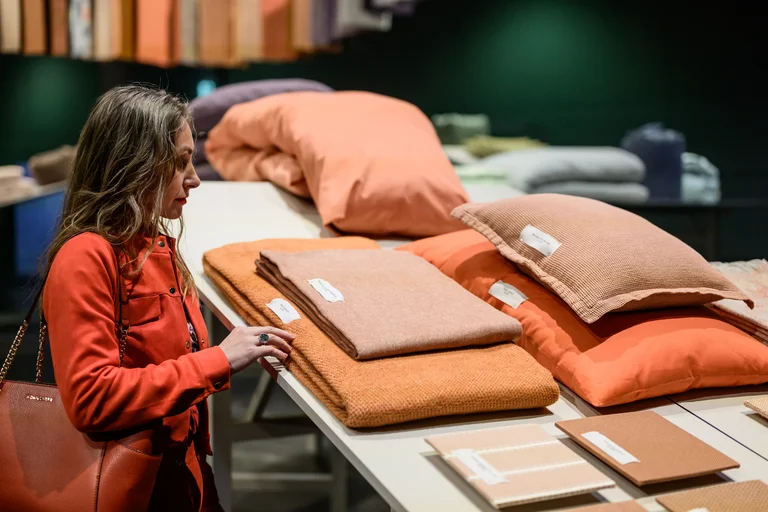 Ngành hàng vải trang trí và nội thất được trưng bày trong khu riêng tại Heimtextil.