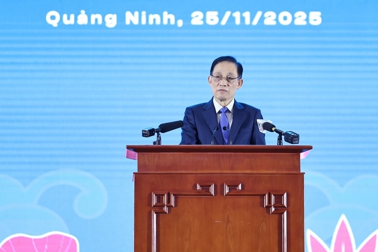 Bộ trưởng Bộ Ngoại giao Lê Hoài Trung phát biểu khai mạc Diễn đàn. Ảnh: Nhật Bắc