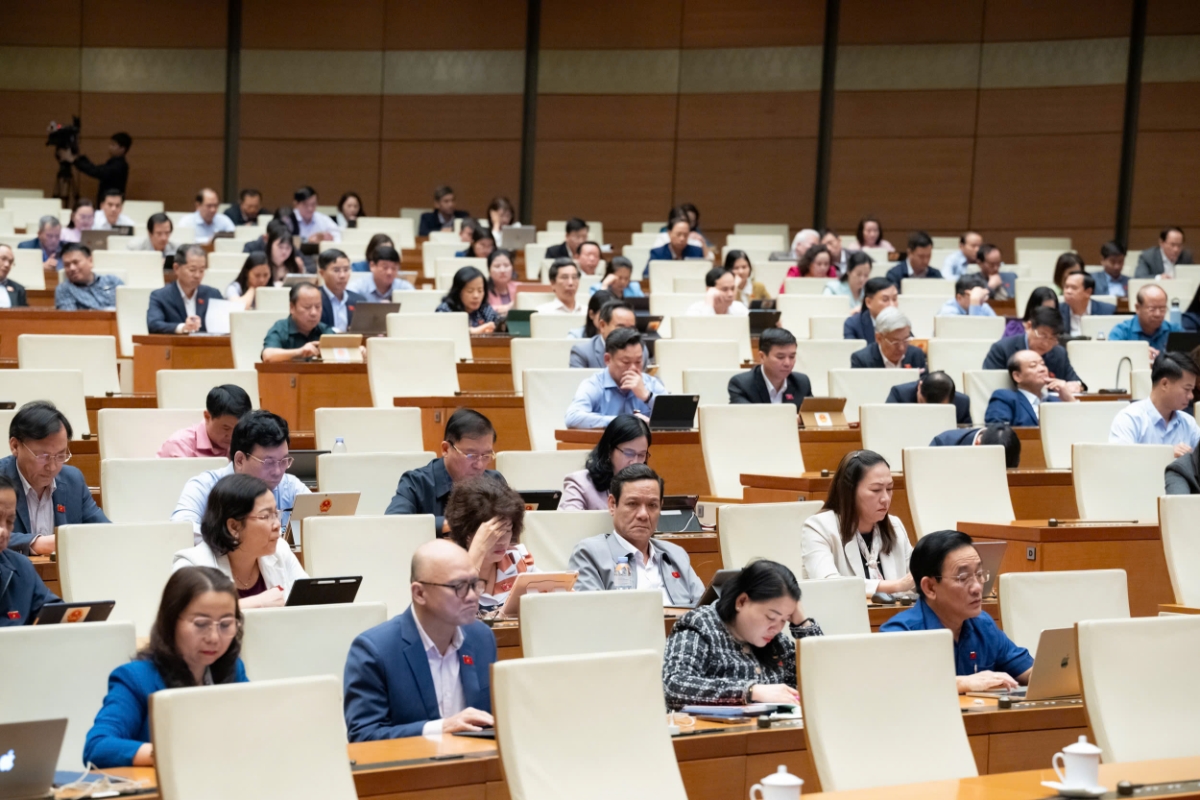Các đại biểu Quốc hội tham dự phiên thảo luận.&nbsp;Ảnh: Quốc hội.