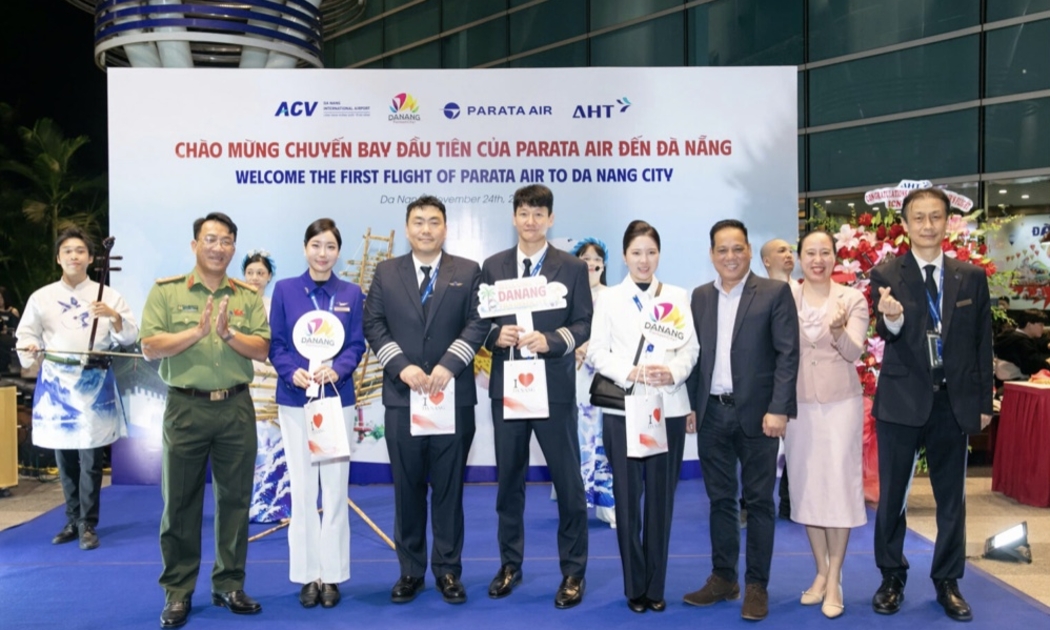 Sở Văn hoá, Thể thao và Du lịch chào đón chuyến bay đầu tiên của Hãng Parata Air đến sân bay  quốc tế Đà Nẵng.