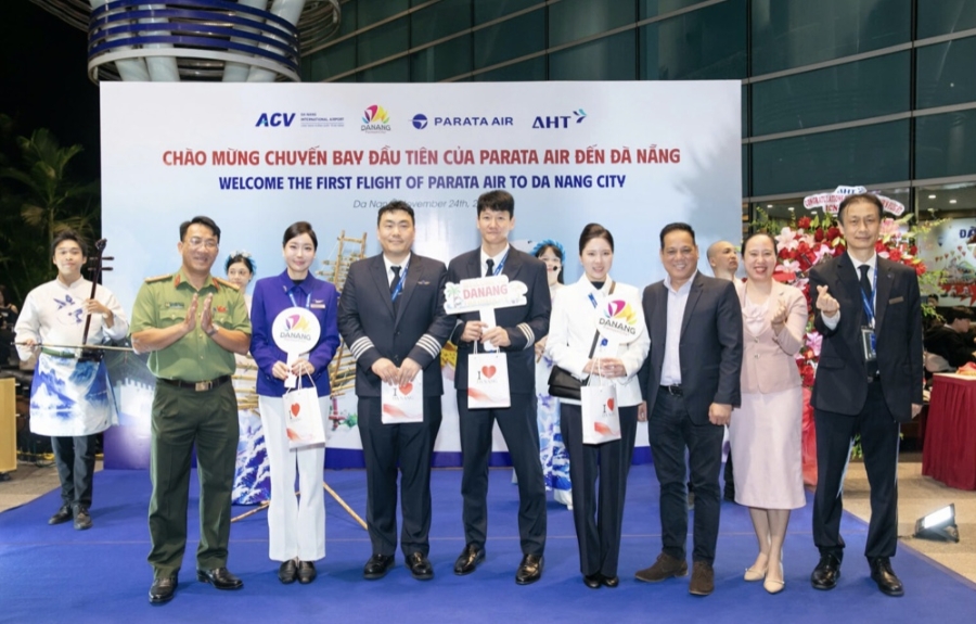 Sở Văn hoá, Thể thao và Du lịch chào đón chuyến bay đầu tiên của Hãng Parata Air đến sân bay  quốc tế Đà Nẵng.