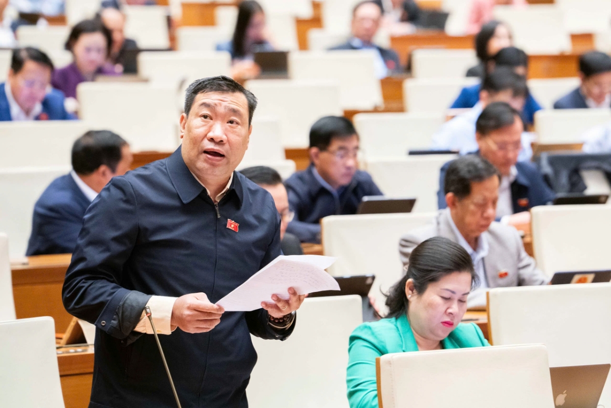 Đại biểu Thạch Phước Bình, đoàn đại biểu Quốc hội tỉnh Vĩnh Long phát biểu.&nbsp;Ảnh: Quốc hội.