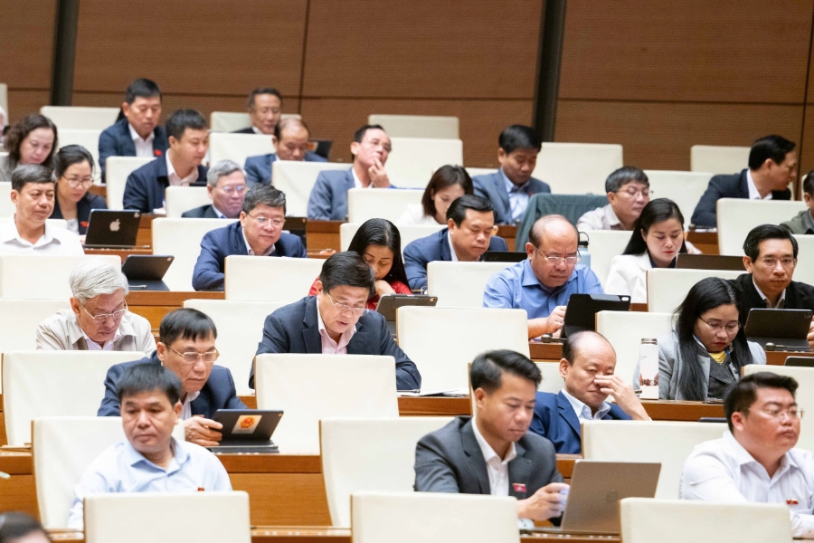 Các đại biểu Quốc hội dự phiên thảo luận. Ảnh: Quốc hội.