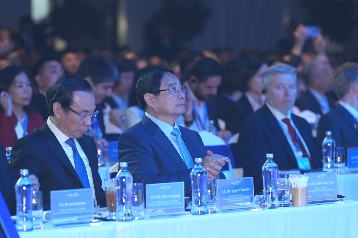 Thủ tướng nêu rõ Diễn đàn Kinh tế mùa Thu năm 2025 là sự kiện trang trọng thể hiện rõ nét sự hội tụ trí tuệ, sẻ chia tầm nhìn và hành động, lan&nbsp;tỏa&nbsp;lợi ích, tạo động lực của Việt Nam cùng với cộng đồng quốc tế.