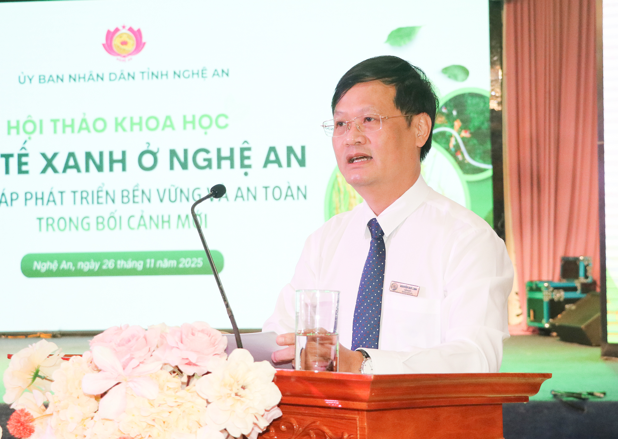 Giám đốc Sở Khoa học và Công nghệ Nghệ An Nguyễn Quý Linh phát biểu đề dẫn hội thảo