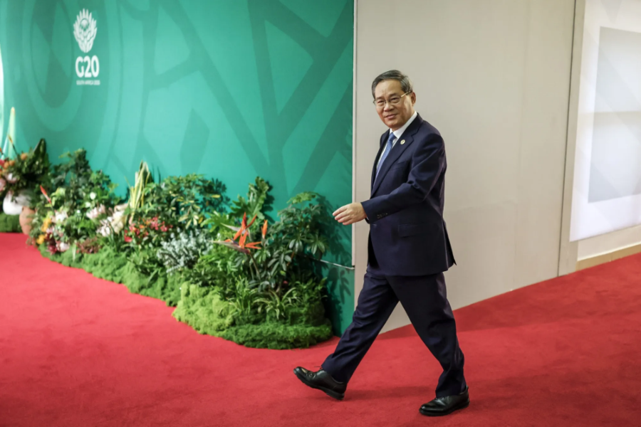 Thủ tướng Trung Quốc Lý Cường tại hội nghị thượng đỉnh G20 ở Nam Phi - Ảnh: Bloomberg.