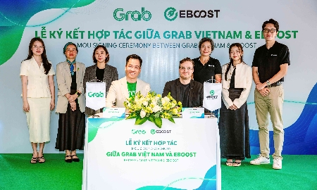 Hợp tác với EBOOST, Grab Việt Nam tiếp tục đẩy mạnh chuyển đổi xanh
