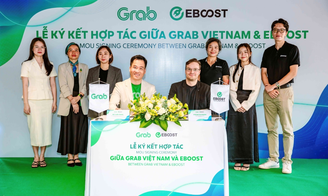 Hợp tác với EBOOST, Grab Việt Nam tiếp tục đẩy mạnh chuyển đổi xanh 