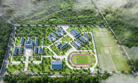 Phối cảnh tổng thể Trường nội trú Tiểu học và THCS Hướng Phùng xã biên giới Hướng Phùng, Quảng Trị